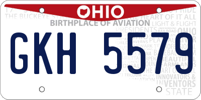 OH license plate GKH5579