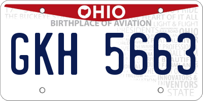 OH license plate GKH5663