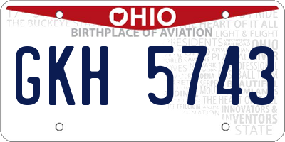 OH license plate GKH5743