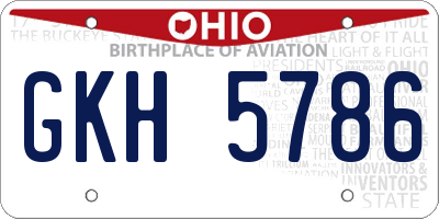 OH license plate GKH5786