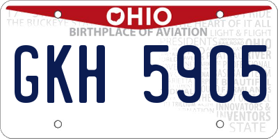 OH license plate GKH5905