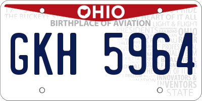 OH license plate GKH5964