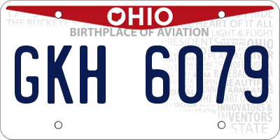 OH license plate GKH6079