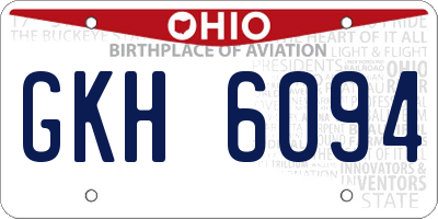 OH license plate GKH6094