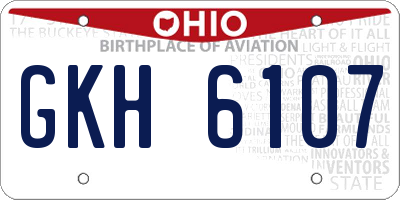 OH license plate GKH6107