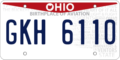 OH license plate GKH6110