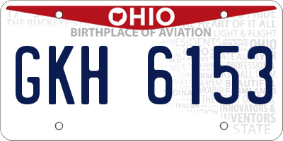 OH license plate GKH6153