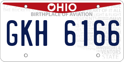 OH license plate GKH6166