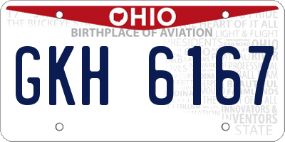 OH license plate GKH6167