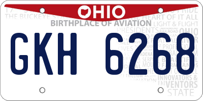 OH license plate GKH6268