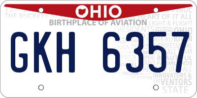 OH license plate GKH6357