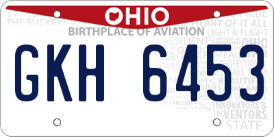 OH license plate GKH6453