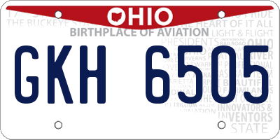 OH license plate GKH6505