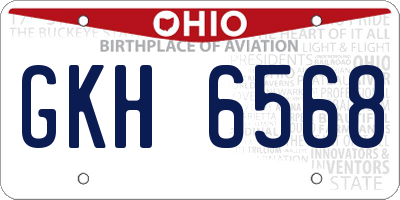 OH license plate GKH6568