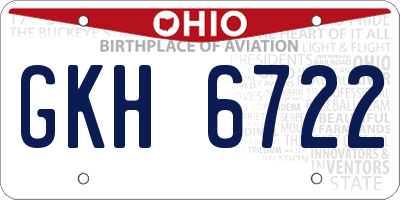 OH license plate GKH6722