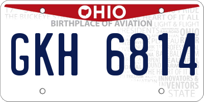 OH license plate GKH6814