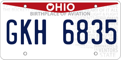 OH license plate GKH6835