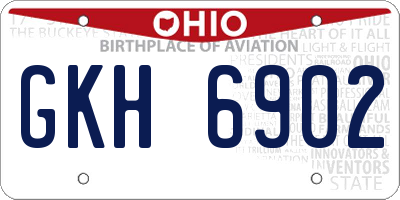 OH license plate GKH6902