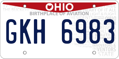 OH license plate GKH6983
