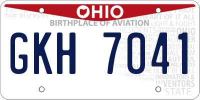 OH license plate GKH7041