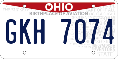 OH license plate GKH7074