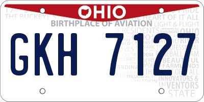 OH license plate GKH7127