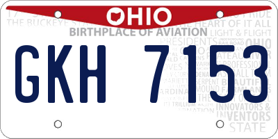 OH license plate GKH7153