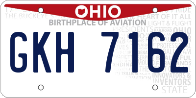 OH license plate GKH7162