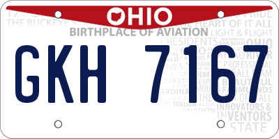 OH license plate GKH7167
