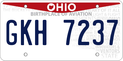 OH license plate GKH7237