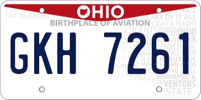 OH license plate GKH7261