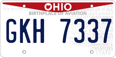 OH license plate GKH7337