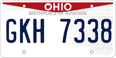 OH license plate GKH7338