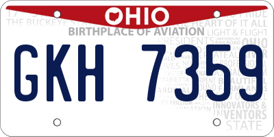 OH license plate GKH7359