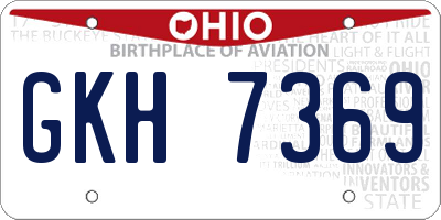 OH license plate GKH7369