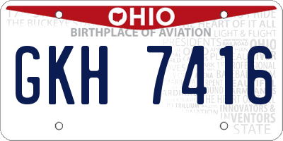OH license plate GKH7416