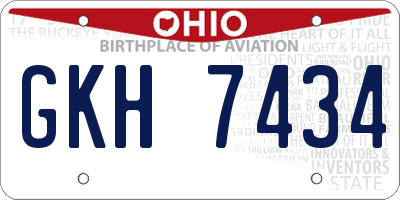 OH license plate GKH7434
