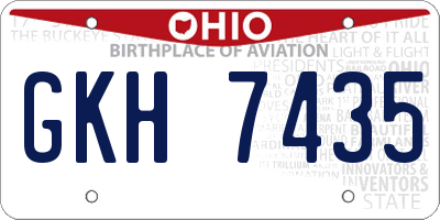 OH license plate GKH7435