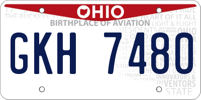 OH license plate GKH7480