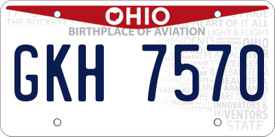 OH license plate GKH7570