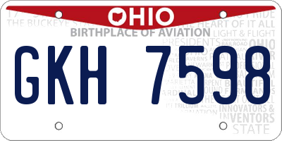 OH license plate GKH7598