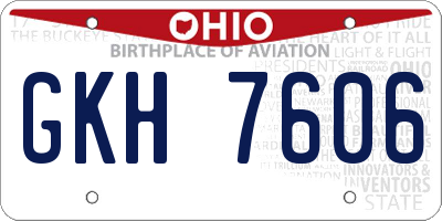 OH license plate GKH7606