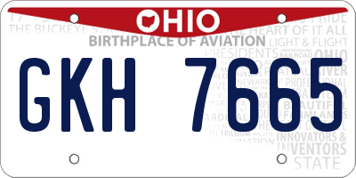 OH license plate GKH7665