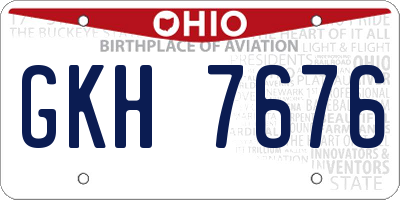 OH license plate GKH7676