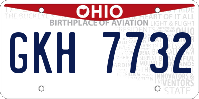OH license plate GKH7732