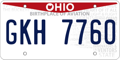 OH license plate GKH7760