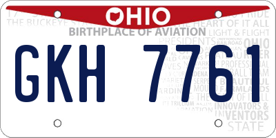OH license plate GKH7761
