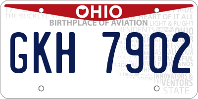 OH license plate GKH7902