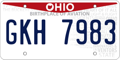 OH license plate GKH7983