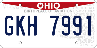 OH license plate GKH7991